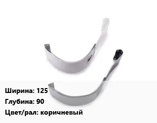 Соединитель желоба 125х90 коричневый